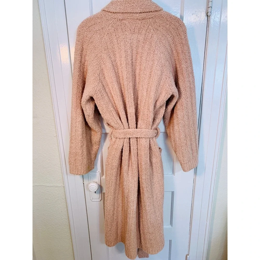 Pottery Barn Teddy Bear Cozy Ribbed Robe Blush‎ Pink Plush Shawl Collar / Medium